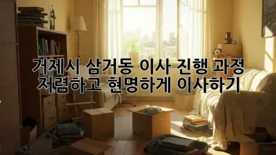 거제시 삼거동 이사 진행 과정: 저렴하고 현명하게 이사하기