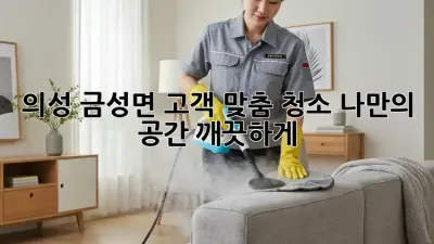 의성 금성면 고객 맞춤 청소: 나만의 공간, 깨끗하게!